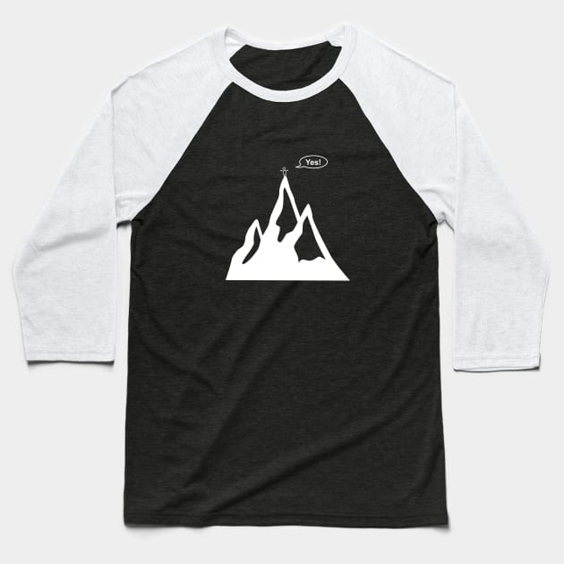 Mountain (dark) Baseball T-Shirt by MikeDrago